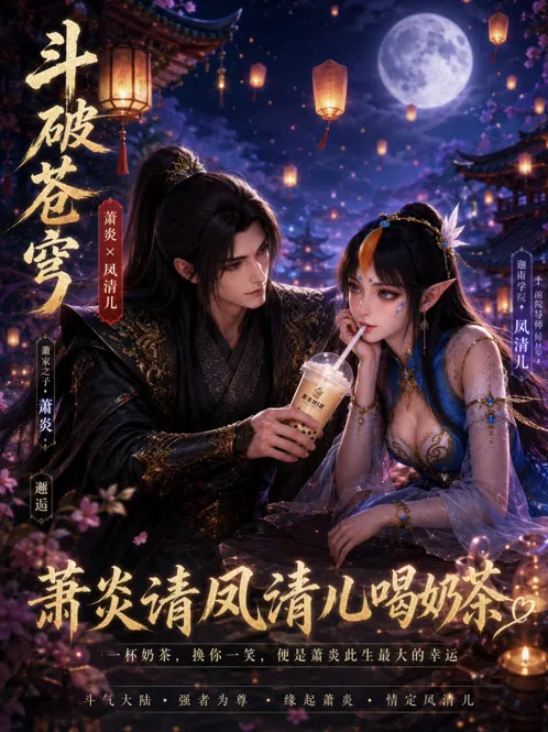 《萧炎请凤清儿喝奶茶》漫剧封面